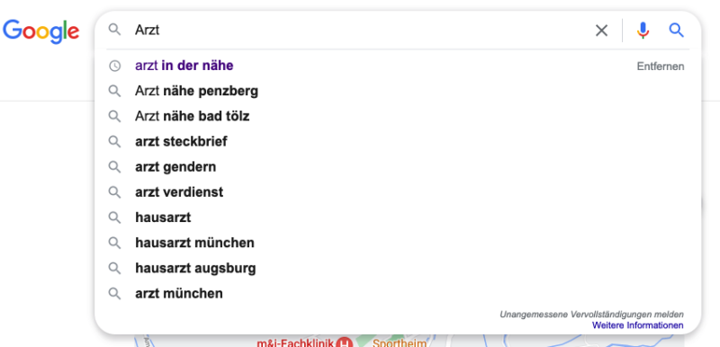 Google Suggest Google Local mediseo.de